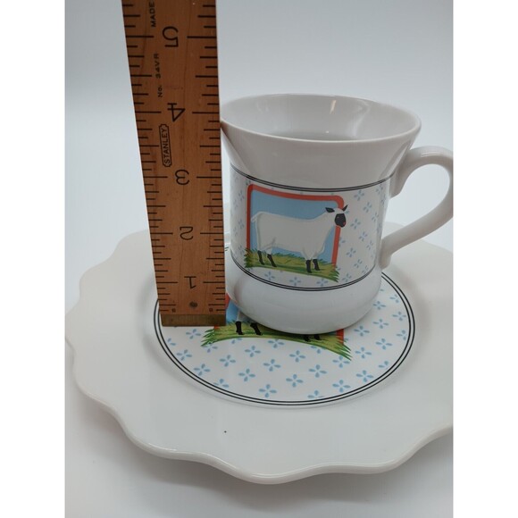 Vandor Country Collection Pelzman Designs Sheep Mug And Desert Plate Barnyard - Picture 12 of 12